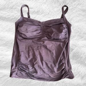 JETS by Jessika Allen tankini top, plum purple, US size 12